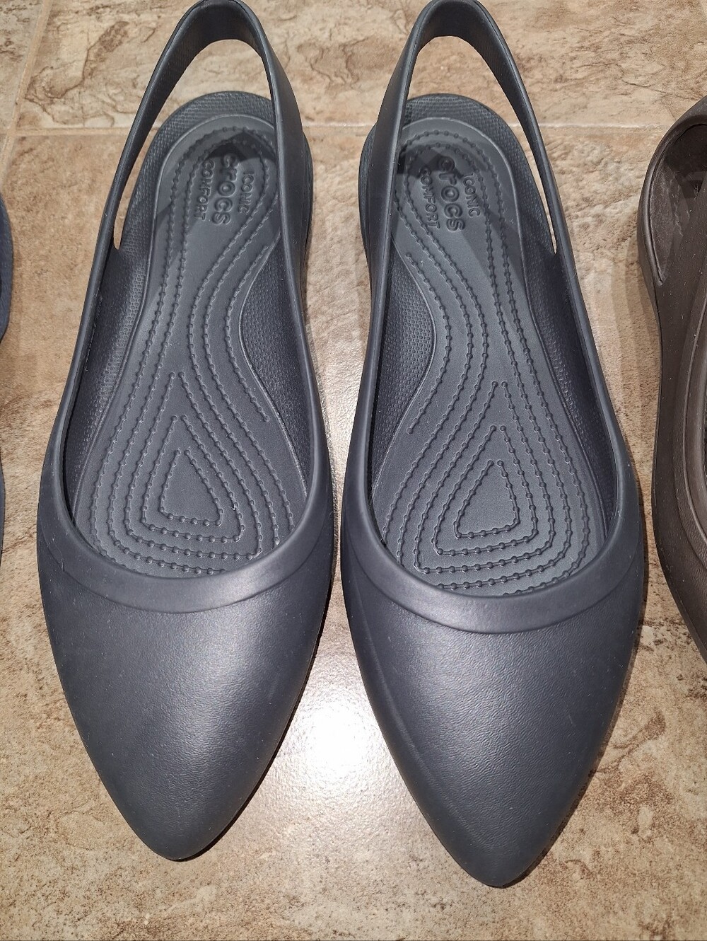 CROCS Navy, Black, Brown Casual Slip-On Shoes. 3 Pairs! - Picture 4 of 17